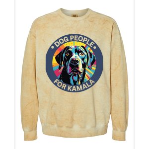 Dog People For Kamala Harris Colorblast Crewneck Sweatshirt