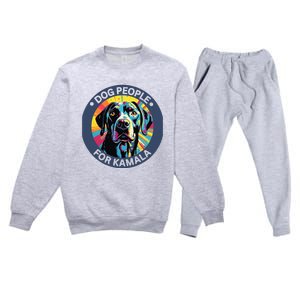 Dog People For Kamala Harris Premium Crewneck Sweatsuit Set