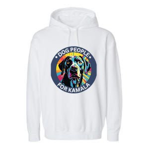 Dog People For Kamala Harris Garment-Dyed Fleece Hoodie