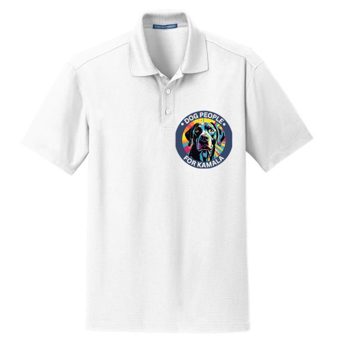 Dog People For Kamala Harris Dry Zone Grid Polo