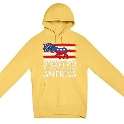 Donkey Pox Funny Anti Democrat Premium Pullover Hoodie