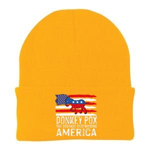 Donkey Pox Funny Anti Democrat Knit Cap Winter Beanie