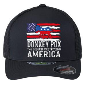 Donkey Pox Funny Anti Democrat Flexfit Unipanel Trucker Cap