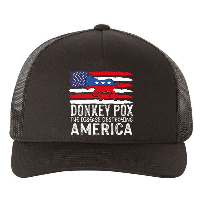 Donkey Pox Funny Anti Democrat Yupoong Adult 5-Panel Trucker Hat