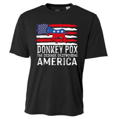 Donkey Pox Funny Anti Democrat Cooling Performance Crew T-Shirt