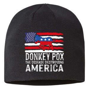 Donkey Pox Funny Anti Democrat Sustainable Beanie