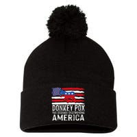 Donkey Pox Funny Anti Democrat Pom Pom 12in Knit Beanie