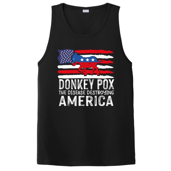 Donkey Pox Funny Anti Democrat PosiCharge Competitor Tank