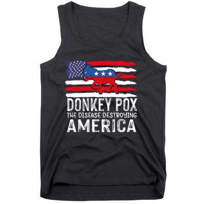 Donkey Pox Funny Anti Democrat Tank Top