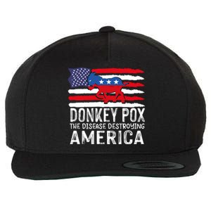 Donkey Pox Funny Anti Democrat Wool Snapback Cap