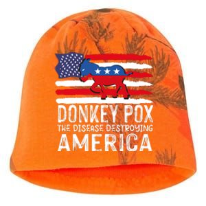 Donkey Pox Funny Anti Democrat Kati - Camo Knit Beanie