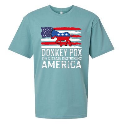 Donkey Pox Funny Anti Democrat Sueded Cloud Jersey T-Shirt