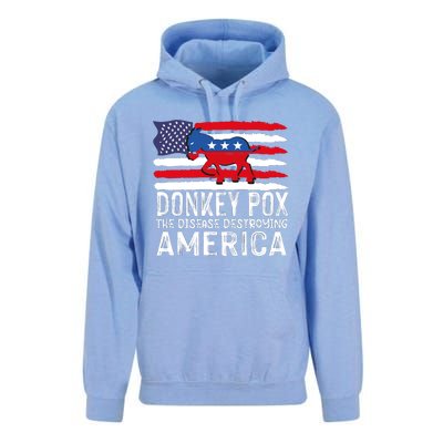 Donkey Pox Funny Anti Democrat Unisex Surf Hoodie