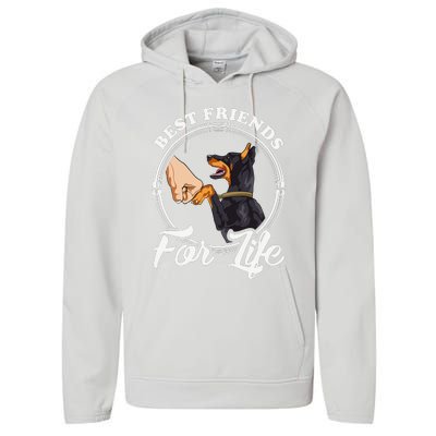 Doberman Pinscher Funny Doberman Lover Performance Fleece Hoodie