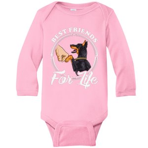 Doberman Pinscher Funny Doberman Lover Baby Long Sleeve Bodysuit