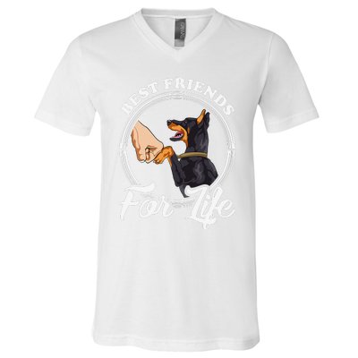 Doberman Pinscher Funny Doberman Lover V-Neck T-Shirt