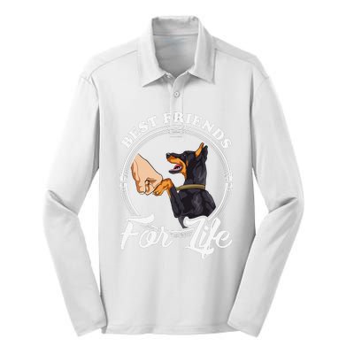 Doberman Pinscher Funny Doberman Lover Silk Touch Performance Long Sleeve Polo