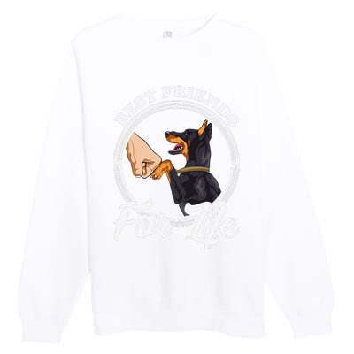 Doberman Pinscher Funny Doberman Lover Premium Crewneck Sweatshirt