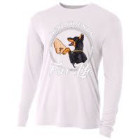 Doberman Pinscher Funny Doberman Lover Cooling Performance Long Sleeve Crew