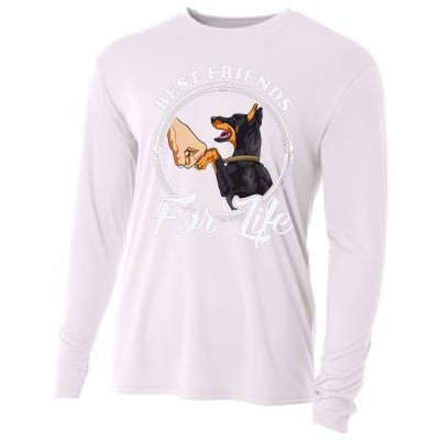 Doberman Pinscher Funny Doberman Lover Cooling Performance Long Sleeve Crew