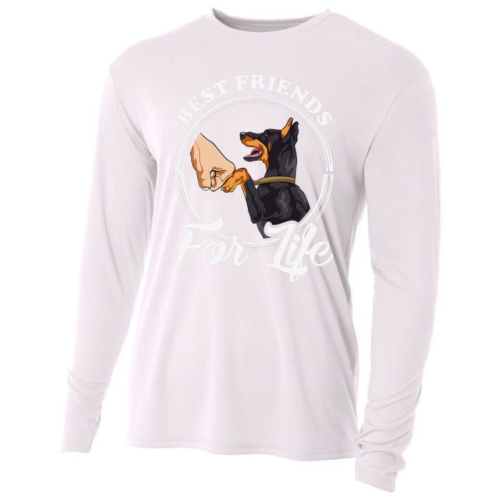 Doberman Pinscher Funny Doberman Lover Cooling Performance Long Sleeve Crew