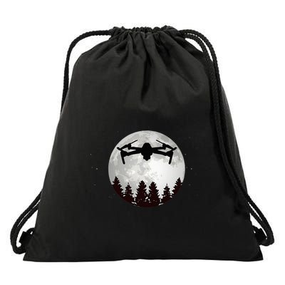 Drone Pilot Full Moon Funny Fpv Drone Quadcopter Drawstring Bag