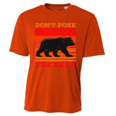 DonT Poke Funny Bear Retro Grizzly Bear Cooling Performance Crew T-Shirt