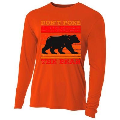 DonT Poke Funny Bear Retro Grizzly Bear Cooling Performance Long Sleeve Crew