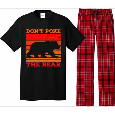 DonT Poke Funny Bear Retro Grizzly Bear Pajama Set