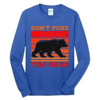 DonT Poke Funny Bear Retro Grizzly Bear Tall Long Sleeve T-Shirt