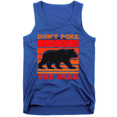 DonT Poke Funny Bear Retro Grizzly Bear Tank Top