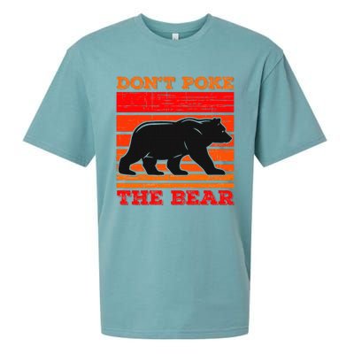 DonT Poke Funny Bear Retro Grizzly Bear Sueded Cloud Jersey T-Shirt