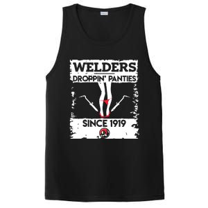 Droppin' Panties Funny Dirty Badass Welder Welding Tee PosiCharge Competitor Tank