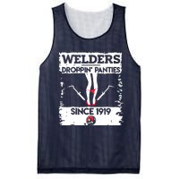 Droppin' Panties Funny Dirty Badass Welder Welding Tee Mesh Reversible Basketball Jersey Tank