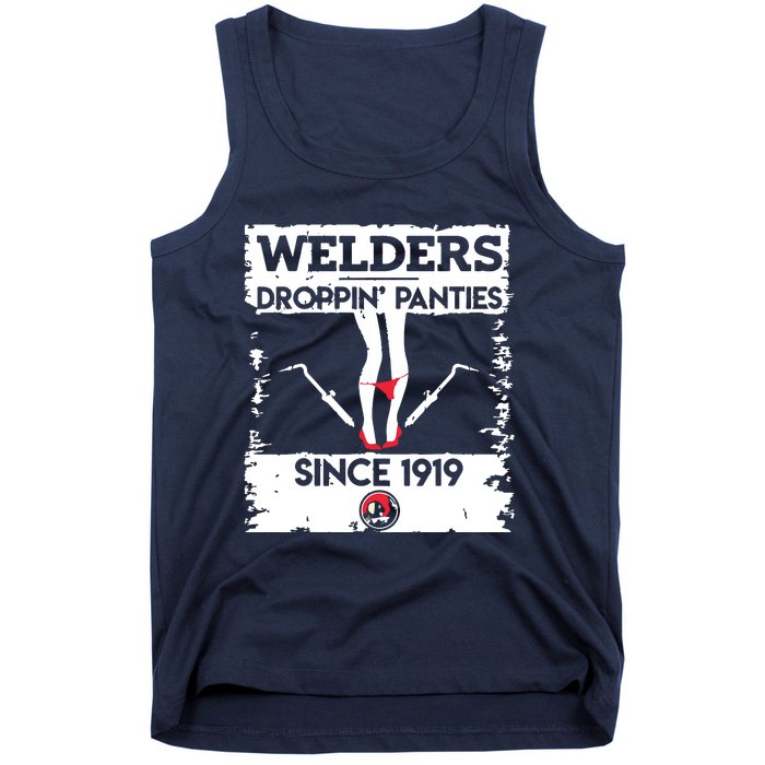 Droppin' Panties Funny Dirty Badass Welder Welding Tee Tank Top