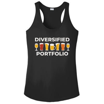 Diversified Portfolio Funny Beer Investor Finance Party Ladies PosiCharge Competitor Racerback Tank