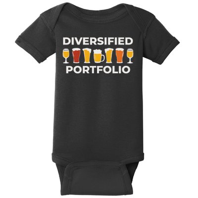 Diversified Portfolio Funny Beer Investor Finance Party Baby Bodysuit