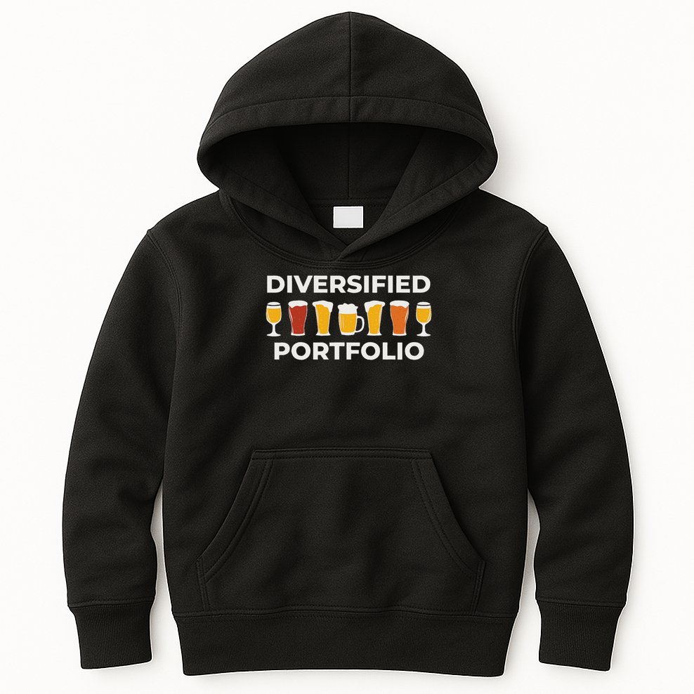 Diversified Portfolio Funny Beer Investor Finance Party Kids Hoodie