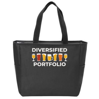 Diversified Portfolio Funny Beer Investor Finance Party Zip Tote Bag