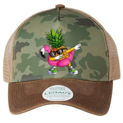 Dabbing Pineapple Flamingo Tropical Aloha Beach Hawaiian Legacy Tie Dye Trucker Hat