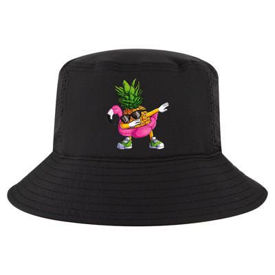 Dabbing Pineapple Flamingo Tropical Aloha Beach Hawaiian Cool Comfort Performance Bucket Hat