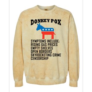 Donkey Pox Funny Symptoms Political Anti Biden Colorblast Crewneck Sweatshirt