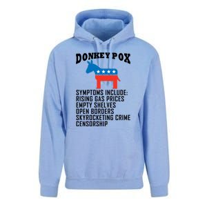 Donkey Pox Funny Symptoms Political Anti Biden Unisex Surf Hoodie