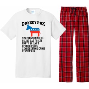 Donkey Pox Funny Symptoms Political Anti Biden Pajama Set