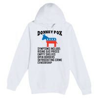 Donkey Pox Funny Symptoms Political Anti Biden Premium Pullover Hoodie