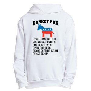 Donkey Pox Funny Symptoms Political Anti Biden Urban Pullover Hoodie