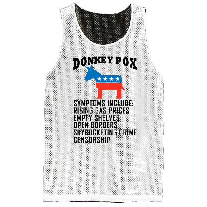 Donkey Pox Funny Symptoms Political Anti Biden Mesh Reversible Basketball Jersey Tank