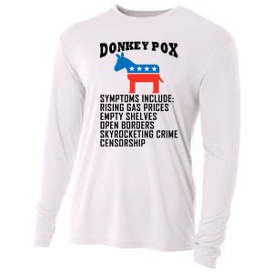 Donkey Pox Funny Symptoms Political Anti Biden Cooling Performance Long Sleeve Crew