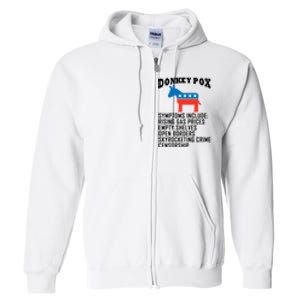 Donkey Pox Funny Symptoms Political Anti Biden Full Zip Hoodie