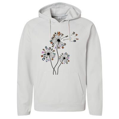 Dandelion Photography For Photographer Camera Performance Fleece Hoodie